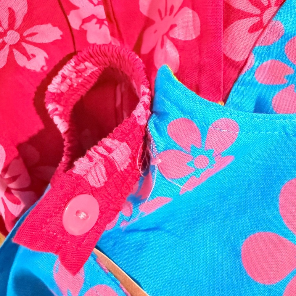 La Petite Plage Girls 1T Patchwork Tropical Floral Cotton Sundress NWT Pockets - Picture 6 of 7